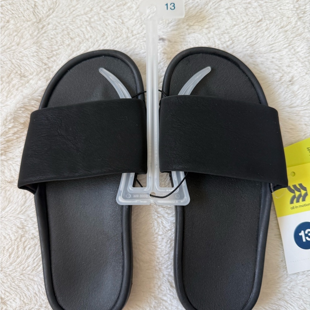 Classic Black Kids Slide Sandals NWT